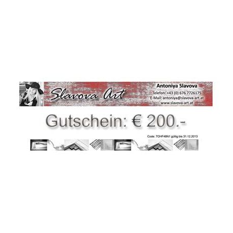 Wandbilder Gutschein EUR200